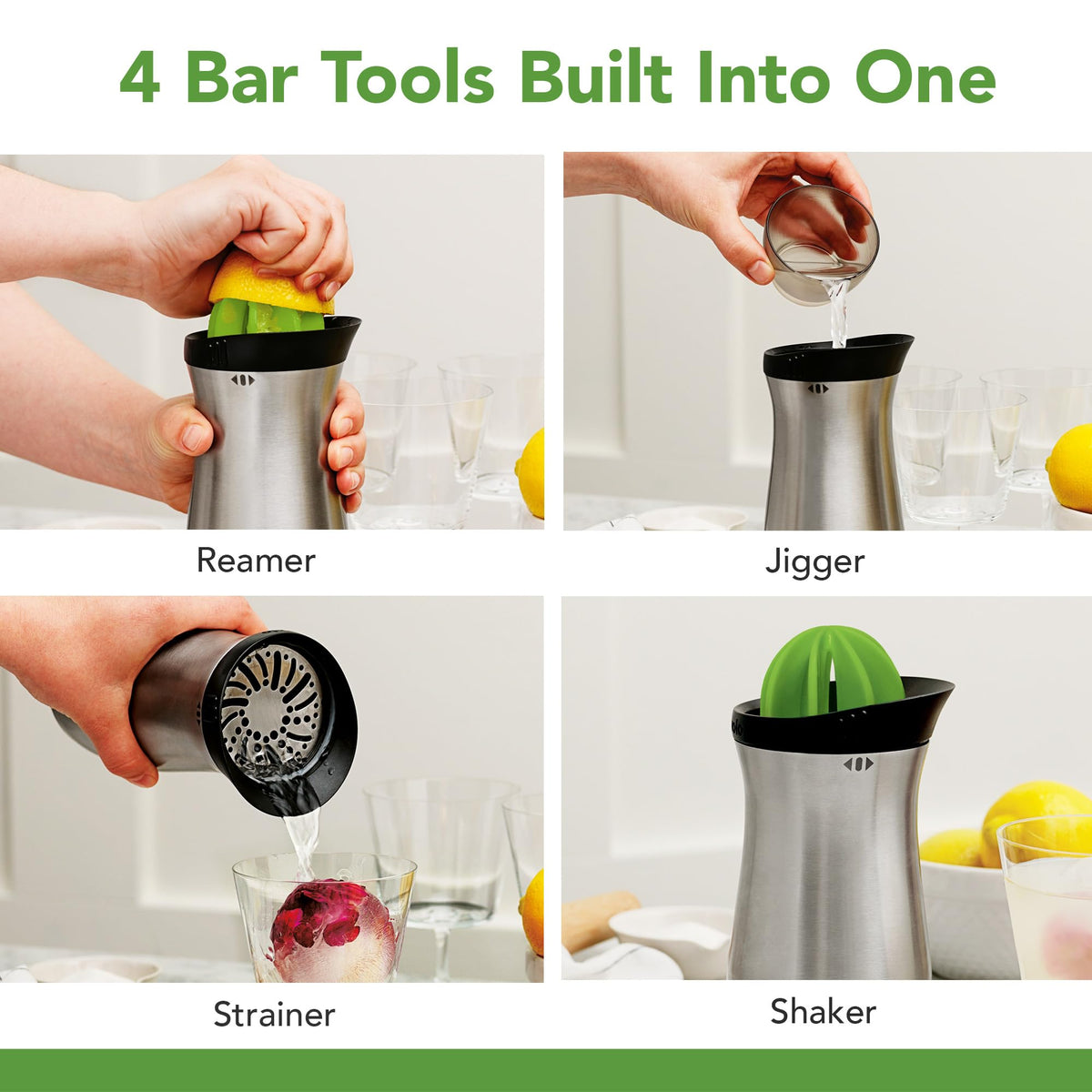 Cocktail Shaker Barware Stainless, 1 Count by Tovolo – One Size (Pack of 1), 24 ounces, Stainless Steel, Model 81-9264