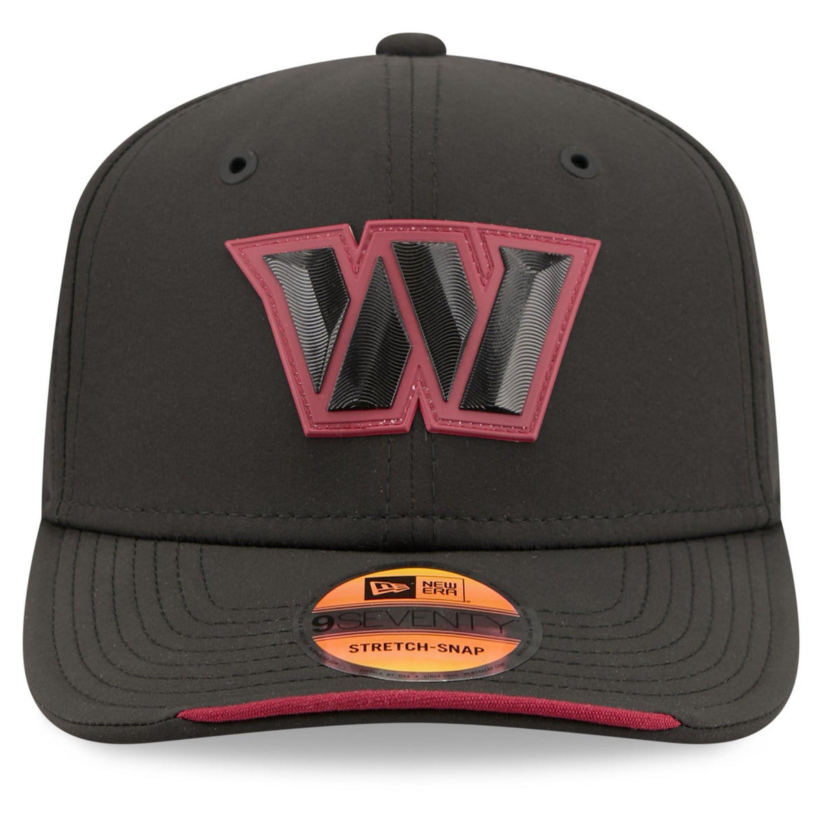 Men's Black Washington Commanders 2026 Sideline 9SEVENTY Adjustable Hat by New Era – 84% Polyester/16% Elastane, Washington Commanders, Black, Model 26 Nfl Sideline 9seventy Ss