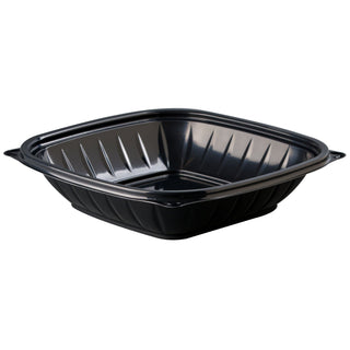 PresentaBowls 'Square Polypropylene Bowl Black by DART – 32.0 ounces, Polypropylene, black, Model B32SB