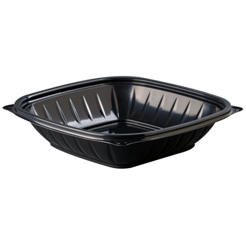 PresentaBowls 'Square Polypropylene Bowl Black by DART – 32.0 ounces, Polypropylene, black, Model B32SB