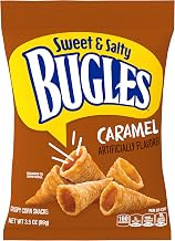 Bugles Corn Snacks, Caramel, 3.5 Oz (Pack of 7)