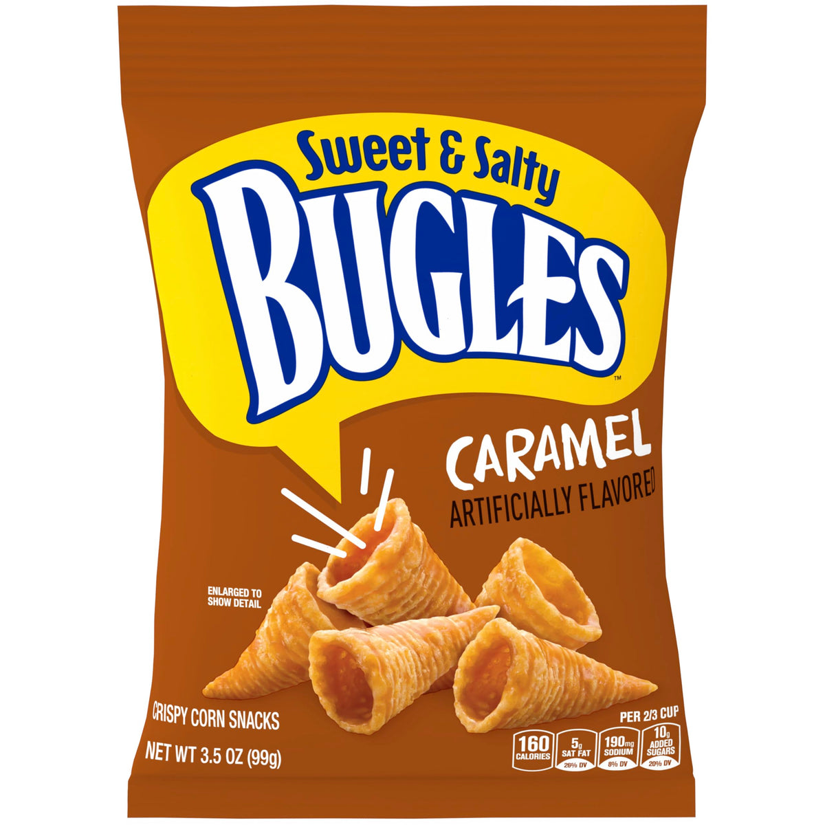 Bugles Caramel / 24.5 Ounce (Pack of 1) / Brown Corn