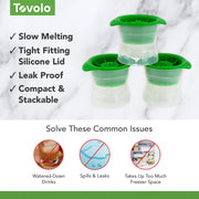 Molds Ice Golf Ball Green, 3 Count by Tovolo – 3 Count, 6 fluid_ounces, Stainless Steel, Charcoal, Pack of 3