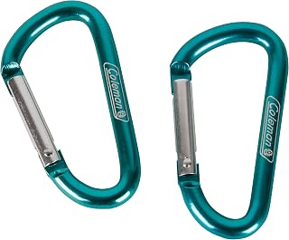 Coleman Deluxe Carabiner Links (2-Pack) Durable Carabiner Clips for Clipping Tools Keys & Gear Supports up to 75lbs Color May Vary