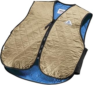 OccuNomix Men's Hyperkewl Light Weight Evaporative Cooling Sport V-neck Vest With Zipper Closure