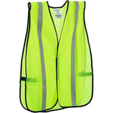 Hi-Vis Safety Vest by Global Industrial – One Size, Polyester, Lime Green, Model 641643L