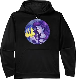 Disney The Little Mermaid Ariel & Flounder Painted Profile Performance Hoodie