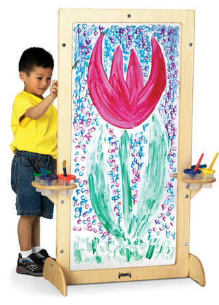 See-Thru Easel by Jonti-Craft – 50" high x 35" wide x 15" deep, Clear, Model 0640JC
