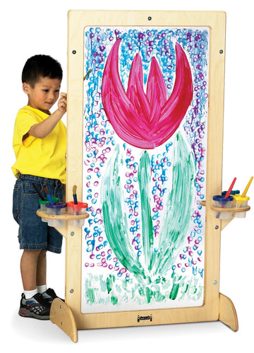 See-Thru Easel by Jonti-Craft – 50" high x 35" wide x 15" deep, Clear, Model 0640JC