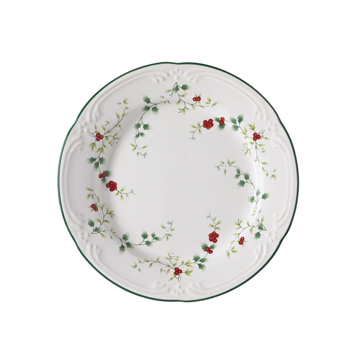 Pfaltzgraff Winterberry Salad Plate Set, 8 Inch Stoneware, Green