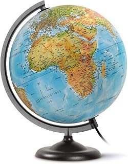 WONDAY - Luminous Earth Globe 30 cm Blue for self-assembly