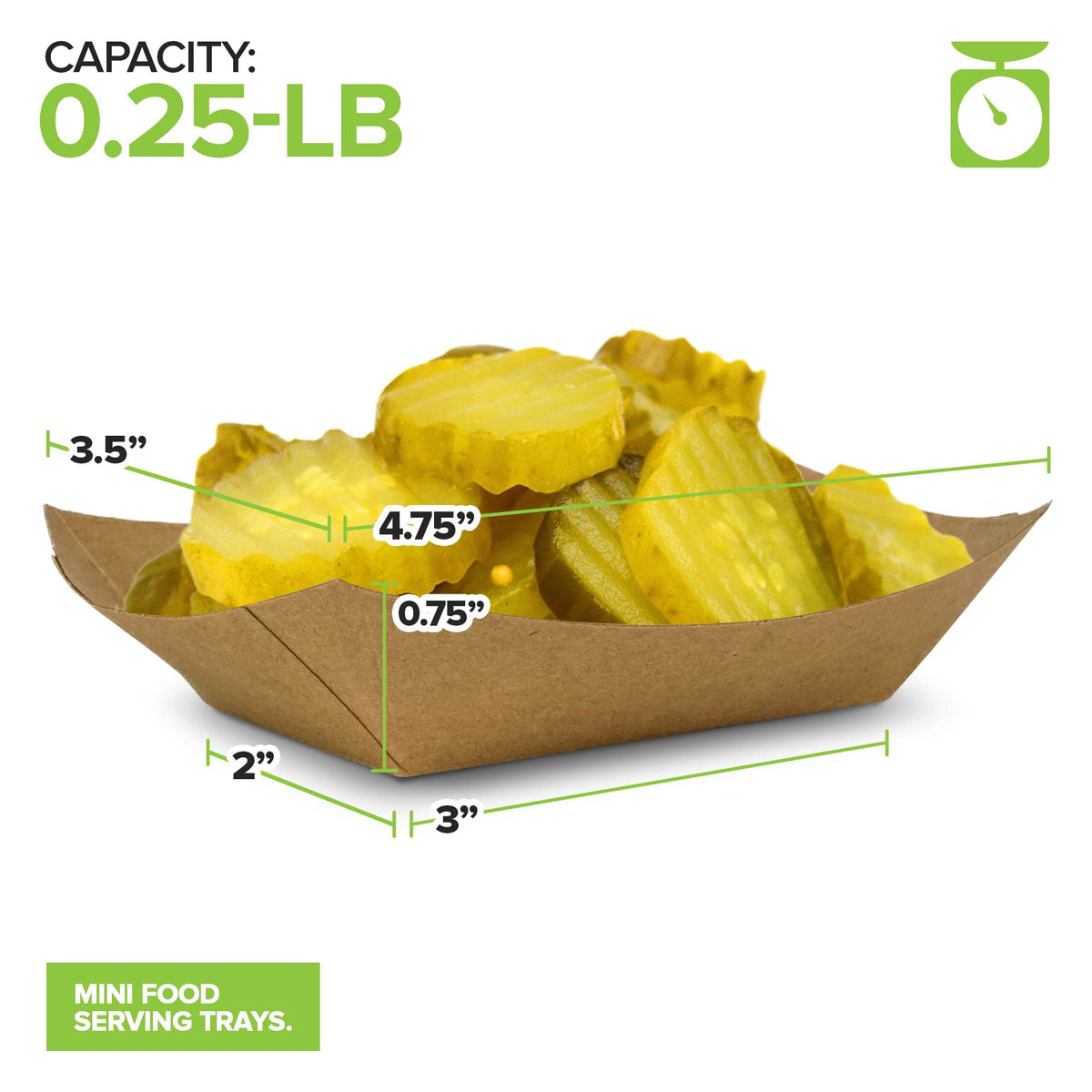 Stock Your Home 1/4 lb / 250 / 250.0 Serving Trays