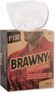 Brawny Light Duty Two Ply Paper Wipers in White