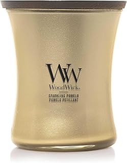 WoodWick Scented Candle with Crackling Wick | Sparkling Pomelo Medium Hourglass Candle | Long Burning Candles: Up to 60 Hours | Perfect Gifts for Women