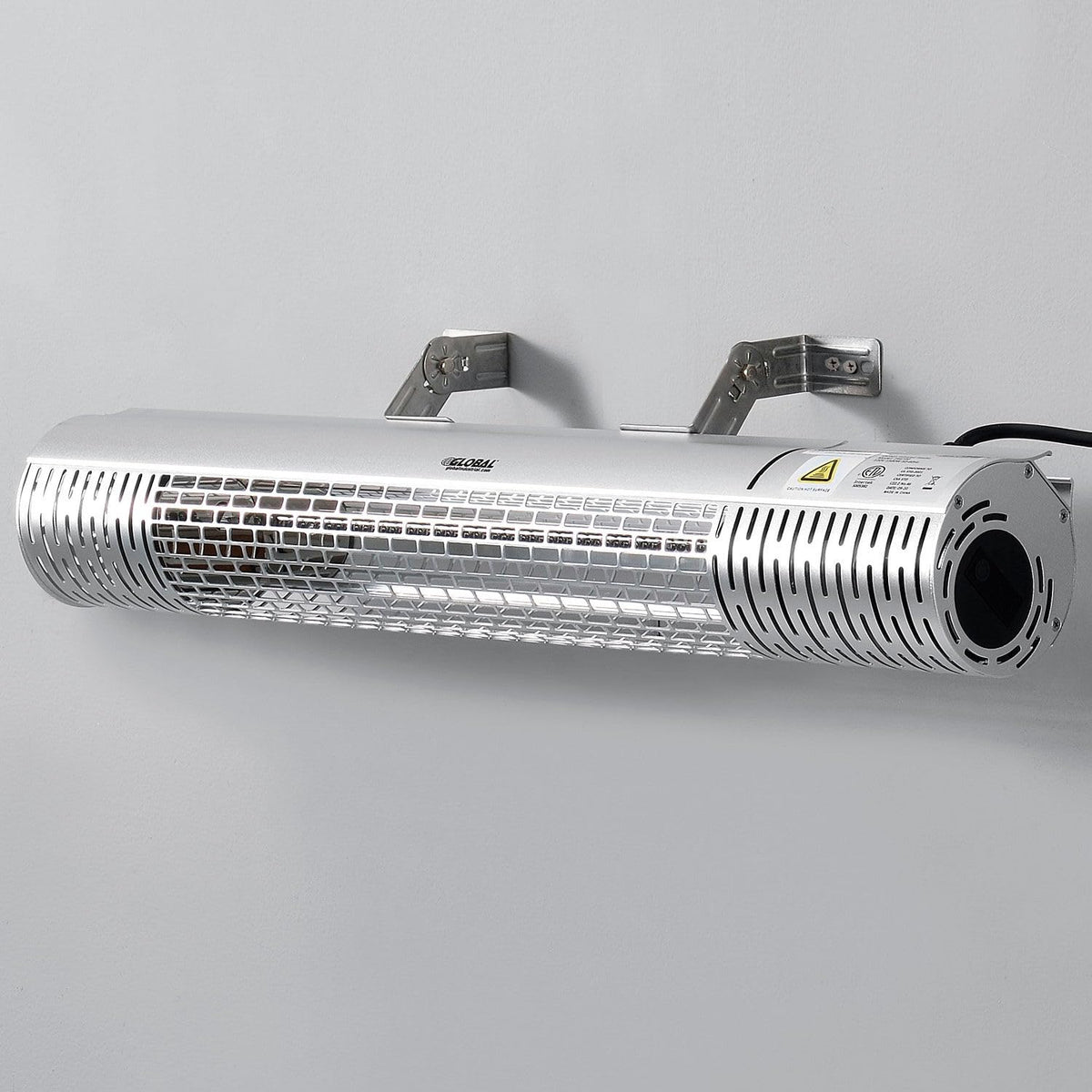 Infrared Patio Heater W/Remote Control by Global Industrial – Aluminum, Black, Model MOON