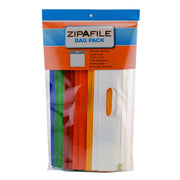 ZIPAFILE Storage Bags by Bags Of Bags – 14" x 13", Polyethylene (PE), Blue,Green,Orange,Red,White, Pack of 12