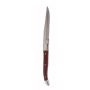 Provencal Serrated Steak Knife by Fortessa – 6 pc, 18-10 Steel, Dark Wood, Pack of 6, Model 1.5.STK.SR.247