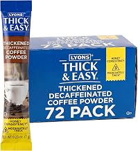 Thick & Easy IDDSI Level 3 Instant Thickened Decaf Coffee, 7 g, 72 Count | IDDSI Level 3 for Swallowing Support, Moderately Thick Honey Consistency