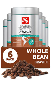 illy Brasile Regenerative Agriculture / 8.8 Ounce (Pack of 6) / Whole Bean Coffee