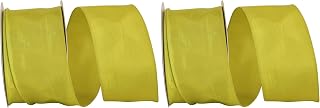 Reliant Ribbon 97895W-041-40J Katy May 2 Wired Edge Ribbon, 2-1/2 Inch X 25 Yards, Chartreuse (Pack of 2)