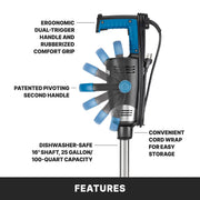 EvolutionX Immersion Blender with 25-Gallon Capacity by Waring – 16", 25.0 gallons, Stainless Steel, Model WSB600X
