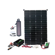 110 Watt Complete Solar Kit with 300 Watt Power Inverter by Nature Power – Aluminum, Pack of 4, Model 5724278