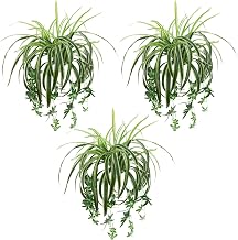 Nearly Natural 24in. UV Resistant Artificial Spider Bush (Indoor/Outdoor) - Set of 3