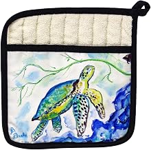 Betsy Drake PT833 Yellow Sea Turtle Pot Holder