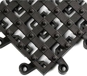 ErgoDeck w/Integrated No-Slip Open Cleats, Black, 18 x 18 x 7/8, 10/Pk