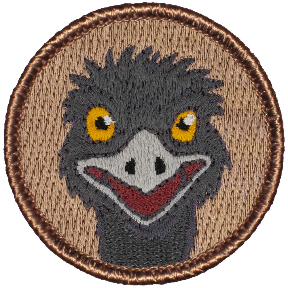 Emu Patrol Patch - 2" Diameter Round Embroidered Patch (Sew-on) by PATCHTOWN – Sew-on, Model BSA-430