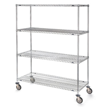 Super Erecta Trucks with Wire Shelves by METRO – 8"L x 8"W x 79"H, Wire, Model 5446800