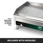 Waring 24 Inch |Model WGR240X / 25.5x28.75x14.125 / Stainless Steel Electric Griddles