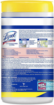 Lemon Lime Blossom Sanitizing Wipes by Lysol – Wood, Pack of 4, Model 81145