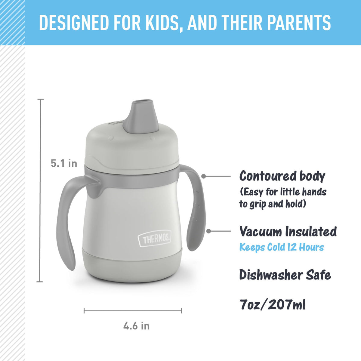 THERMOS Pastel Gray / 7 Ounces / Modern Thermoses