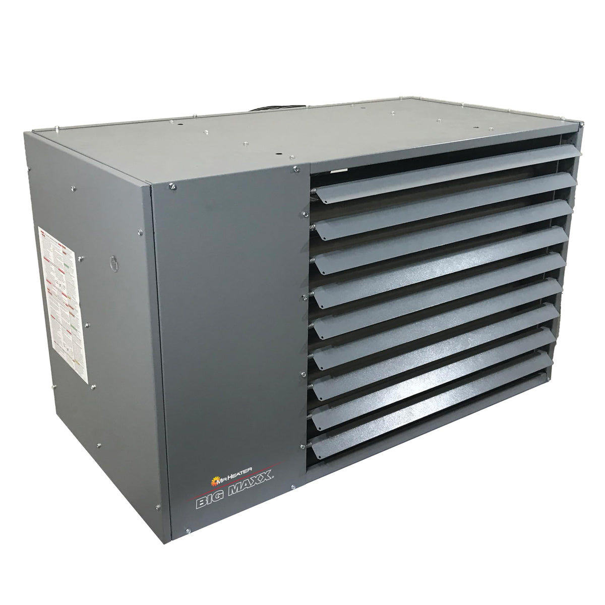 200,000 BTU Big Maxx Natural Gas Forced-Air Unit Heater by Mr. Heater – 199996, powder coated carbon steel, Grey, Model F263063
