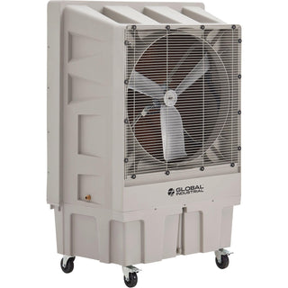 30" Diameter Portable Evaporative Cooler with LCD Display by Global Industrial – 27.5 inches x 44 inches x 65 inches, Plastic, Gray, Model 293131