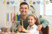 The Dreidel Company Hanukkah Menorah Candles, Multicolor, 44 Count 20-Pack