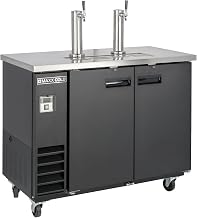 Maxx-Cold MXBD48-2BHC 47.5-Inch-Wide Beer Single Tower/Dispenser with Stainless Steel top and 10.5 cubic feet (297L) storage capacity - Black