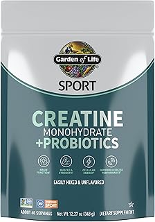 Garden of Life Sport Creatine Monohydrate + Probiotics Powder, 60 Servings