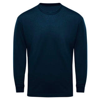 Men's Long-Sleeve Performance Core Tee by Red Kap – Polycotton, Navy, Model SK4LNV RG XS