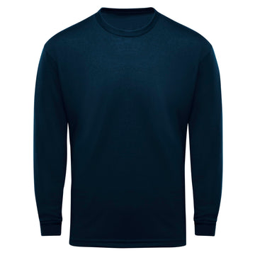 Men's Long-Sleeve Performance Core Tee by Red Kap – Polycotton, Navy, Model SK4LNV RG XS