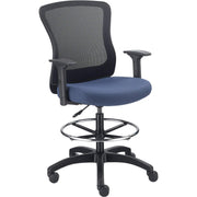 Mesh Back Task Stool by Global Industrial – 26.25 x 26.5 x 50.75 inches, Metal, Blue, Model DR-625F-376BL