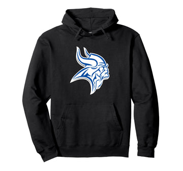 Curtis Vikings Pullover Hoodie by Curtis, University Place, WA 98466 – Black, Model 8A8PJXST47Y