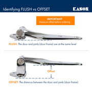 1070 Narrow Flange Hinge by Kason – 7/8", Stainless Steel, Silver, Model 11070000032