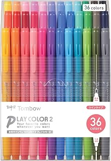 Tombow GCB-013 Pencil, Water Based Sign Pen, Play Color 2, 36 Colors