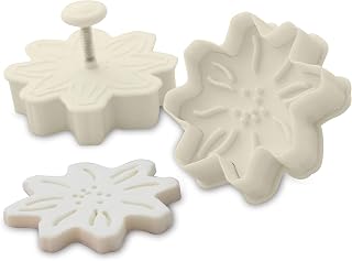 Ateco 1978 Fondant and Dough Plunger Cutter and Embosser, 2-Inch, Flower