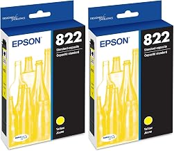 Epson 822 Genuine Standard Capacity Yellow Ink Cartridge T822420 (Pack of 2)
