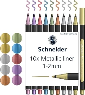 Schneider Paint-It 020 Metallic Liner 1-2mm Assorted, Box 10 pieces