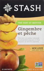 Tea Green Tea by Stash – 18 Count (Pack of 1), Ginger Peach, Model 814970
