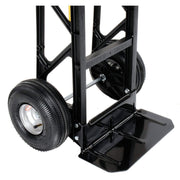 Nylon Convertible Hand Truck - 37-1/4"Lx12"W Platform by Harper – 17"L x 12"W x 49.5"H, Nylon Frame, Black, Model PGDK1935P
